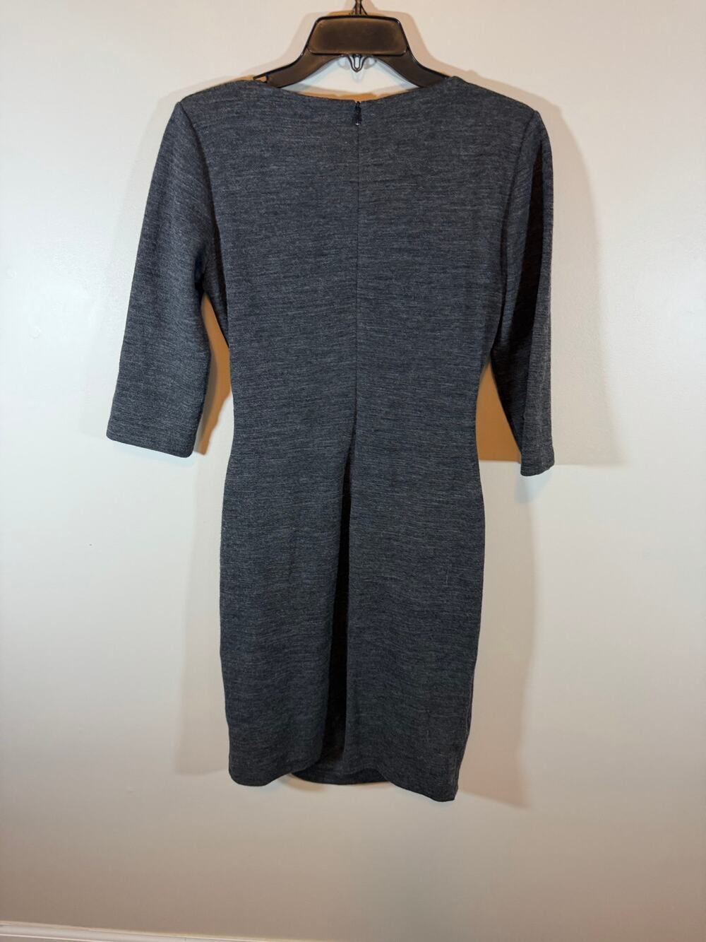 Brooks Brothers Mock Wrap Knit Dress Womens 4 Wool Blend Academia Office